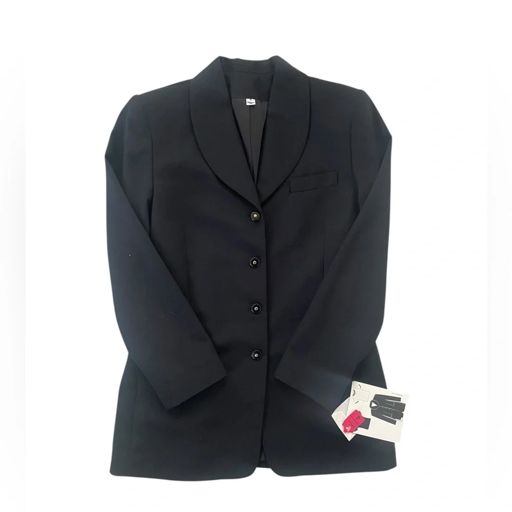 CHANEL black wool